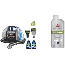 Bissell Little Green Pet Deluxe Portable Carpet Cleaner and Car/Auto Detailer, 3353 + NEW BISSELL Little Green Pro Oxy Spot & Stain Super Concentrate Cleaning Formula for Portable Deep Cleaners