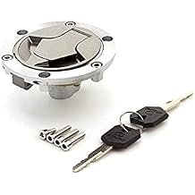 Motorcycle Gas Cap Fuel Tank Cap with Key Lock Set Fit for Kawasaki Ninja 250 2005-2012 Ninja 300 2013-2014