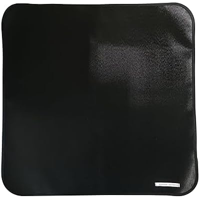 DANCHEL OUTDOOR 25.5x25.5 Fireproof Stove Pad - Heat Resistant Fireplace Rug for Wood Stoves, Camping Tents, Grills & Fire Pits, Reusable Floor Protector Mat, Black