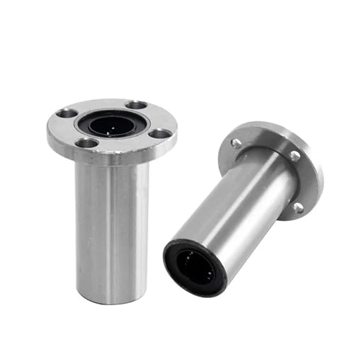 1pc Extended Version Round Flange Linear Bearing LMF6L LMF8L LMF10L LMF12L LMF16L LMF20L LMF25L BearingLMF6L 6x12x35