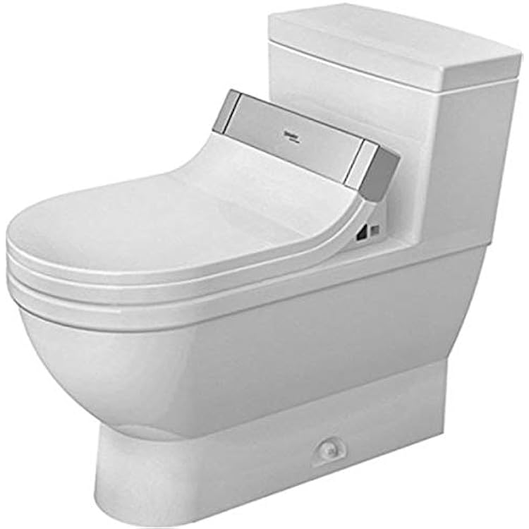 Duravit 2120510001 Elongated One-Piece Toilet with Mechanical Siphon Jet