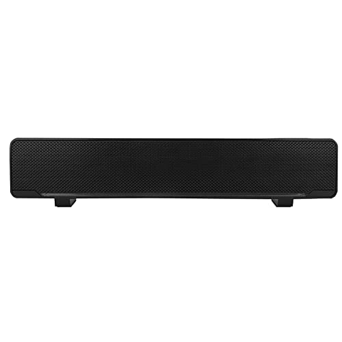 Computer Speakers Dolby Surround Computer Sound Bar for Desktop Player Bass Surround Sound Box Tv Bass Bar to Fit Any 3.5mm Input for Laptops PC Cellphones USB Wired Stereo Soundbar Music Black