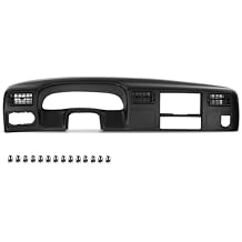 G-PLUS Dash Bezel Radio Cluster Trim Panel, Compatible with Ford F250 F350 Super Duty 1999-2004, Black Dashboard