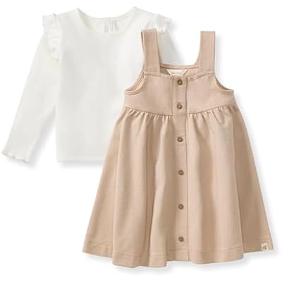 Burts Bees Baby Girls Dress Set, Infant & Toddler, Short & Long-Sleeve, 100% Organic Cotton