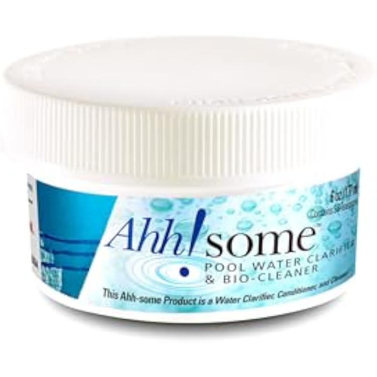 AhhSome Swimming Pool Clarifier Hot Tub Serum | Clears Cloudy & Hazy Water | Environmentally Friendly 6oz.
