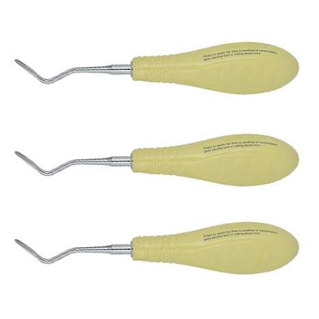 OSUNG Luxating Elevator, Compound Curved, Plastic handle, 3ELLR50K, 3 pcs