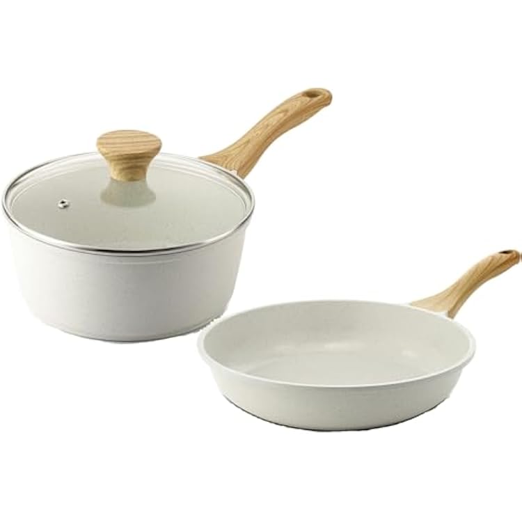 SENSARTE Nonstick Ceramic Frying Pan Skillet, 9.5 Inch Omelet Pan, Healthy Non Toxic 2.0QT Saucepan, Induction Compatible Egg Pan with Heat Resistant Handle, PFAS-Free