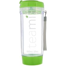 Teami Tea Tumbler Infuser Bottle - Green, 20 Ounce - BPA FREE - Double Walled Mug, Hot or Cold - Our Best Infusion Bottles for Infused Fruit, Smoothies, Tea, even Coffee