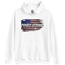 Aggressive Thread Power Stroke Diesel Truck Hoodie American Flag Sweatshirt