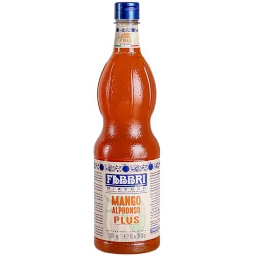 Fabbri Premium Flavoring Syrup, Mango Alphonso, New Enhanced Flavor, All Natural, Made in Italy, 33.8 Ounce 1 Liter
