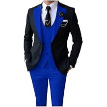 Mens Slim Fit 3 Piece Suit Wedding Tuxedo Prom Blazer Vest Pants Set Wedding