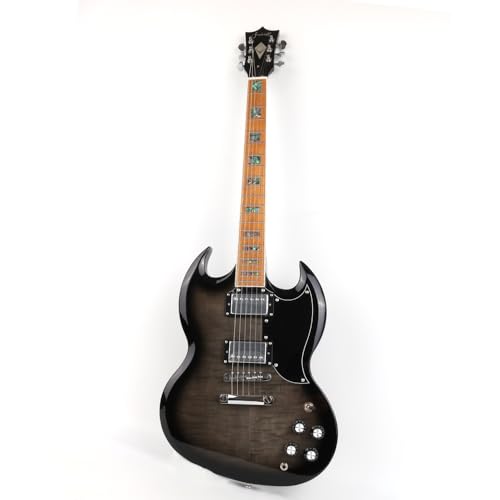 Fojill FSG-60 Electric Guitar Canadian Maple Neck Fretboard Mahogany Body Stainless FretsFSG-60BKM
