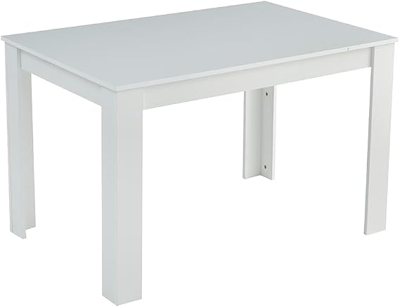 Rainbow Tree 120cm High Gloss Dining Table White for 4-6 Family, Modern Kitchen Table for Dining Room, Kitchen, Writing Table for Living Room Home/Office (120cm High Gloss White)