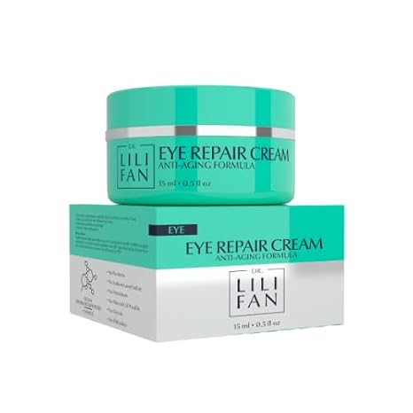 Dr Lili Fan Probiotic Eye Repair Cream. Reduces Fine Lines, Wrinkles, Dark Circles, and Puffiness with No Oily Residue. 0.5 fl oz