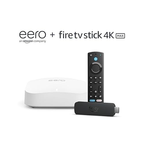 Amazon eero Pro 6E mesh wifi router (1-pack) with Amazon Fire TV Stick 4K Max