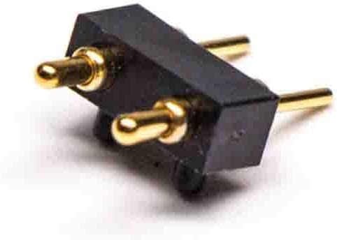 Elecbee Pogo Pin Battery Connector 2 Pin Single Row Plug-in Type 3.5MM Pitch Insert Welding