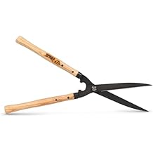TOPBUXUS Professional Topiary Shears 24" Handmade Hedge Shears with 8.6" Hardened Steel Blades, Ash Wood Handles, Storage Pouch & Wrench Made in Holland