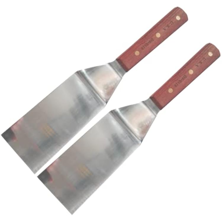 Sunrise Kitchen Supply Stainless Steel Turner Spatula 6x3 Pack of 2