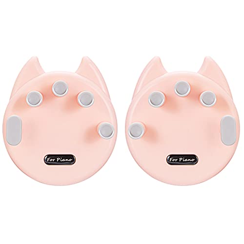 Piano Finger Trainer Silicone Hand Grip Exerciser Ergonomic Training Finger Pressing Posture Correction Tool for Guitar Piano Trigger Finger Training and Grip 1pair Pink