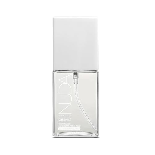 Nuda CloudMist Face Tan Water | Buildable Facial Tanning Mist for Light to Medium Complexions | Infused with Vitamins and White Tea & Rosehip Extracts | Lightweight, Bronzer-Free Formula, 2.5 Fl Oz