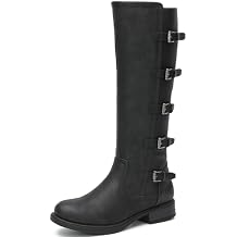 GLOBALWIN Women's Knee High Boots Horseback Riding Tall Boots For Women With Low Heel Comforable For Walking