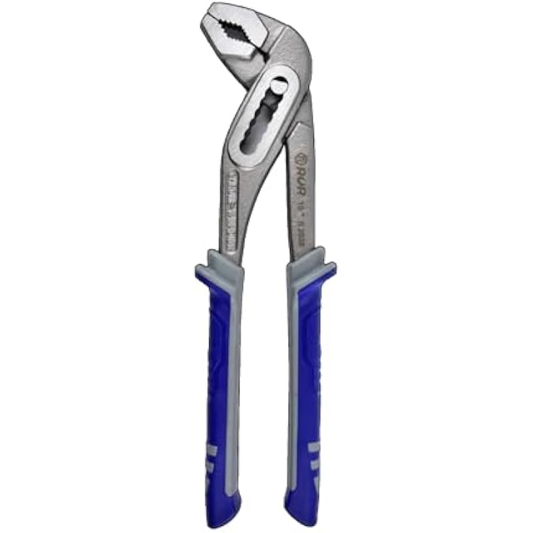 12-inch Tongue and Groove Pliers - Adjustable Water Pump with 7 Jaw Positions, Serrated Jaws & Comfort Grip. Perfect for Plumbing, Pipes & DIY Home Repairs