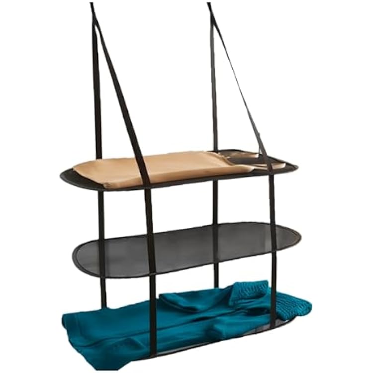 Greenco 3 Tier Over The Door Folding Drying Rack |for Clothing, Sweater, Garment, and Room Organization| Dryer Racks for Laundry Perfect for Small Spaces, Apartments, Dorm Rooms, and Bathrooms|Black