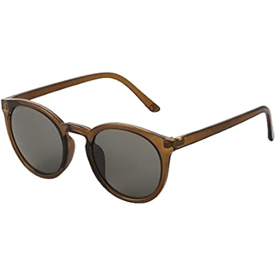 French Connection Freya Round Cat Eye Sunglasses For Women, Crystal Olive, 51mm Lens Width