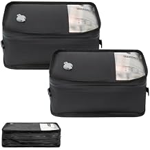Compression Packing Cubes for Travel, Small Vacuum Bags for Business Trip, 12 Inch Professional IP67 Reusable Packing Cubes, Organizer Bags for Luggage for Women & Men(2 PACK, No Pump)