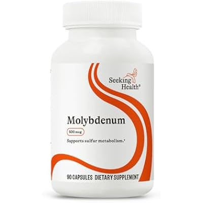 Seeking Health Molybdenum - Supplement with Molybdenum Glycinate Chelate - Supplement Supports Sulfite Metabolism & Cellular Health - Vegetarian and Vegan Capsules