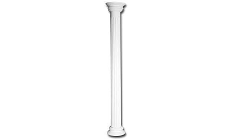 7" Polyurethane Whole Column Includes The Base, Capital, and Shaft for a Complete Architectural Accent (Fluted WC-9024)