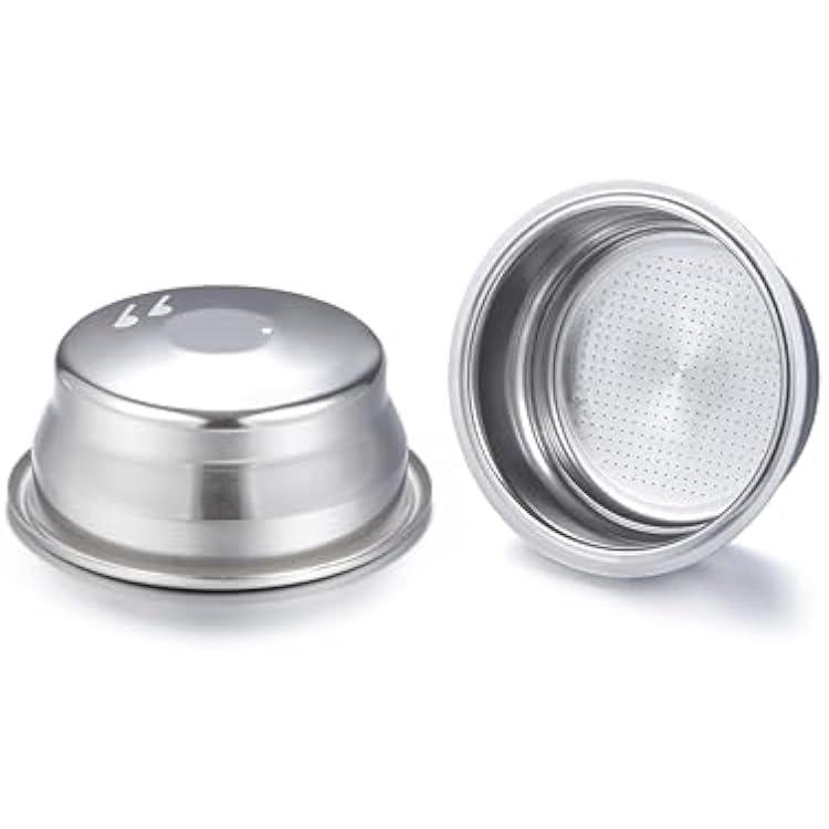Pressurized filter basket compatible with Breville sage BES870875880878890810 Barista Infuser bambino plus BES 500 Two Cup Dual Wall Filter, 54mm coffee machine replacement accessories