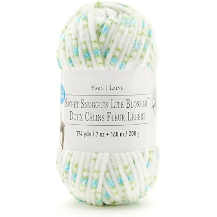 Loops & Threads Peacock Blossom Sweet Snuggles Lite Yarn Super Bulky Weight Yarn for Knitting, Crochet, Weaving, Arts & Crafts, 12 Pack