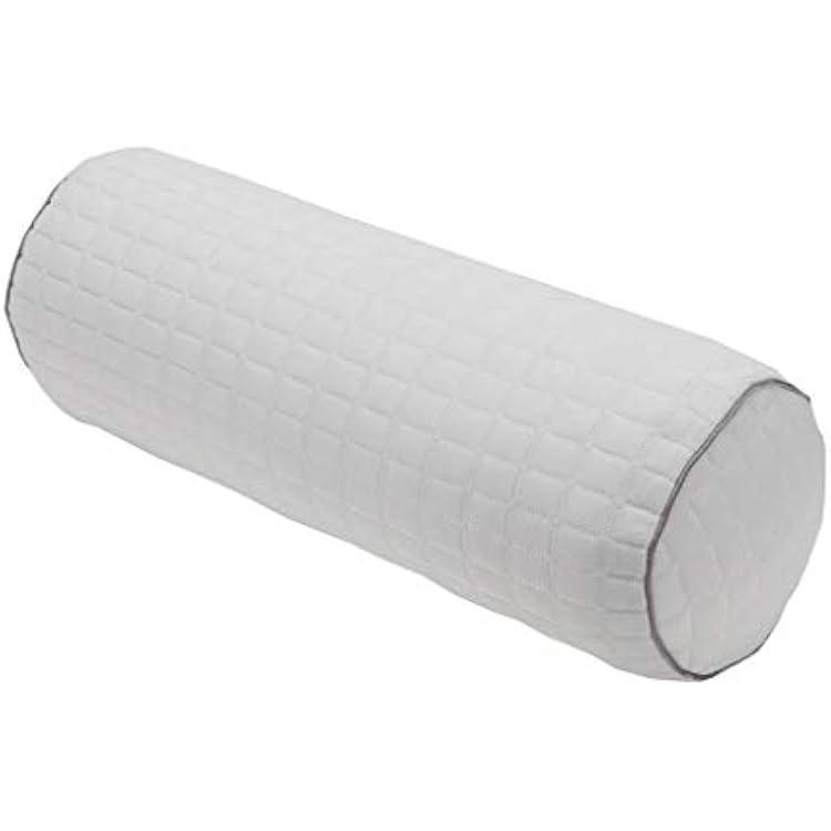 Kingnex Bolster Roll Pillow for Sleeping on Back or Side Under Knee to Relief Lower Back Pain Between Legs for Side Sleepers Cylinder Pillow with Removable Cooling Cover 18x6
