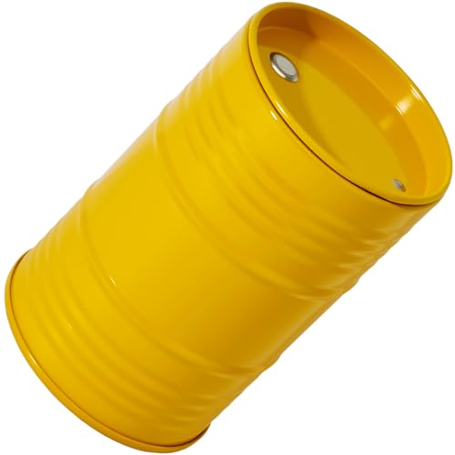 RC Car Mini Oil Drum Decoration Metal Oil Barrel, Realistic Fuel Barrel for 18 110 Crawler Car Simulated Oil Container for Traxxas TRX4, Axial SCX10 CC01 D90 RC4WD Decorative AccessoriesYellow