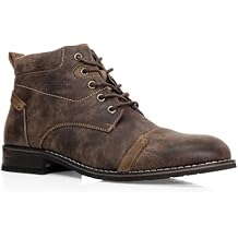 Ferro Aldo Men's Ankle Boots | Lace-Up Cap Toe Chukka Style Dress Boot | Casual Fashion for Work