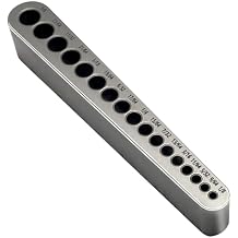 STD1000DGNP Drill Guide for Straight Holes, 17 Drill Sizes, From 1/8" to 3/8", in 1/64" Increments, Heat-Treated Steel, Drill Jig Block, Drill Bit Guide, Lifetime Free Replacement