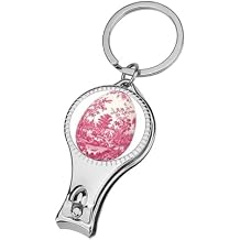 Pink Toile De Jouy Easter Egg Nail Clippers Toenail Clipper Cutters Professional Nail Trimmer Nail Cuticle Cutter for Women Men