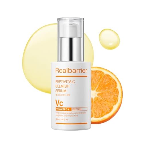 Real Barrier | Peptivita C Blemish Serum | Face Serum for Uneven Skin Tone & Smooth Texture | Vitamin C Face Care for Sensitive Skin | Facial Skin Care Products | Korean Skincare | 1.01 fl oz 30ml