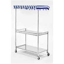Carbon Steel Vending Cart, Outdoor Vendor Cart, Foldable Market Stalls Vending Cart, Portable Food Display Food Display(Yellow,18.8x39.3in)