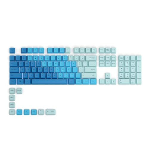 GLORIOUS GPBT Dye Sublimated Keycaps Caribbean Ocean -Thick PBT Plastic 114 Keycap Set for 100% Full Size, 85% 80% TKL, 60% Compact, 75% Mechanical Keyboards