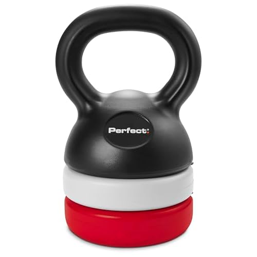 Perfect Fitness Adjustable Kettlebell Weights, from 3-12lbs1.4-5.5kg, Suitable for Home Gym, Targets Total Body, Unisex, One Size.