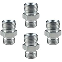 DEWHEL 4PCS M14 To M16 Carbon Steel Hydraulic Hose Pipe Thread Connector Compatible with Mini Excavator AGTFF IndustriesVICSECMivaMachproTPM