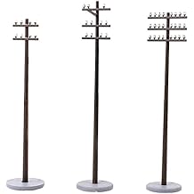 3pcs Miniature Telegraph Poles for Model Train Kits Scale for Ho Scale Trains DIY Landscape Model