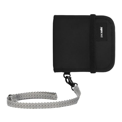 Pacsafe Rfidsafe V100 Anti-theft Blocking Bi-Fold Wallet, Black