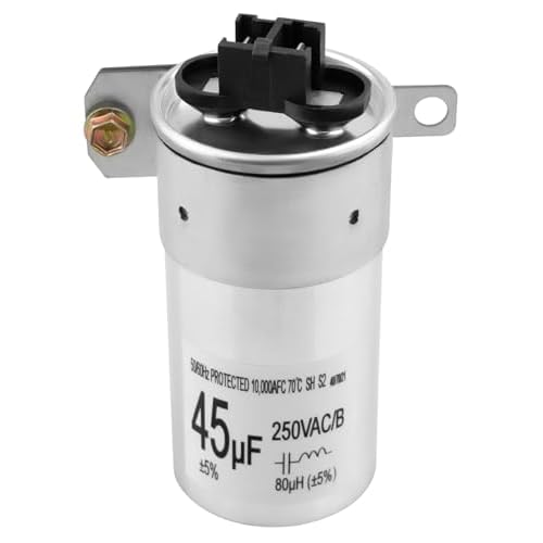 W11428524 Washer Run Capacitor W11162561 Fit for Whirlpool Kenmore Maytag Crosley Replaces W10866238 W11175257 AP6981681 PS12745632 EAP12745632, 45uF 250VAC 5060Hz