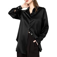 DAISYSILK Mulberry Silk Oversized Long Sleeve Button-Down Shirt