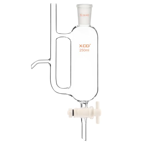 XCD Water Oil Receiver Separator with 2440 Joint, Water Oil Separating Glassware for Lab Supply, 250 ml