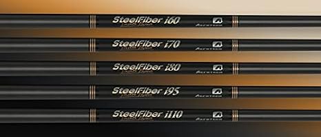 SteelFiber Black Label Private Reserve i95 Iron Shafts 4-PW, Set of 7 Shafts - .370 Parallel Tip (Choose Flex)