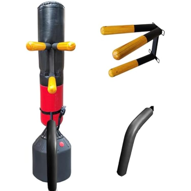 Wing Chun Wooden Dummy for Martial Arts, Traditional Wing Chun Dummies Trainer, 3 Arms Training Dummy Chinese Kong Fu Training Equipment